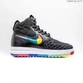 nike air force 1 high original femmes hommes  pas cher rainbow black